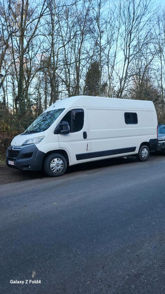 Citroën jumper 2019 aménagée 63000km  tel 0499263135, Caravanes & Camping, Camping-cars, Particulier, Auvent