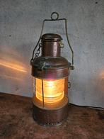 mooie grote koperen scheepslamp 65 cm, Antiek en Kunst, Ophalen of Verzenden
