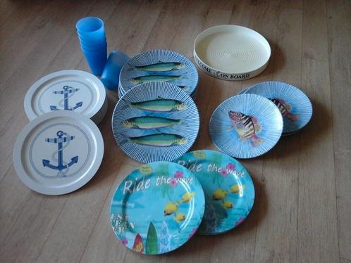 MOOIE SET MELANINE BORDEN  - BOOT SERVIES  - VOOR 50 € ., Watersport en Boten, Accessoires en Onderhoud, Zo goed als nieuw, Interieur en Kussens