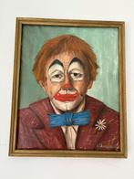 Portret clown olie op doek, Antiek en Kunst, Kunst | Schilderijen | Modern, Ophalen