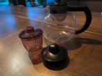 Theepotje met reseve vulpot, Ophalen, Zo goed als nieuw, Glas