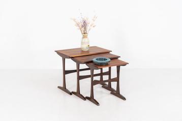 Set van 3 vintage nesttafels door Kai Kristiansen beschikbaar voor biedingen