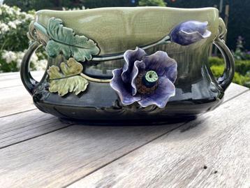 Barbotine - Majolica Jardinière