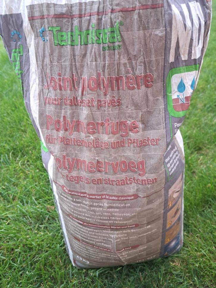 Restje polymeervoeg antraciet ong. 16kg, Tuin en Terras, Tegels en Klinkers, Zo goed als nieuw, Ophalen