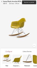 Rocking chair / Fauteuil à bascule design Eames, Huis en Inrichting, Fauteuils, Ophalen, Vintage design moderne confort original
