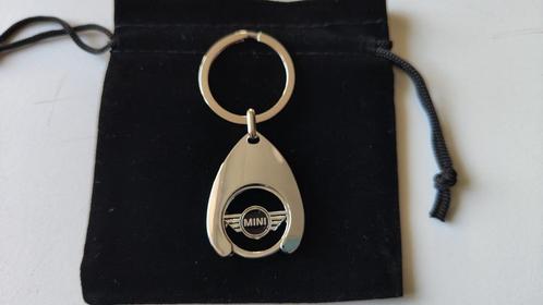 MINI Sleutelhanger keyring winkelwagen munt merchandise, Collections, Porte-clés, Neuf, Enlèvement ou Envoi