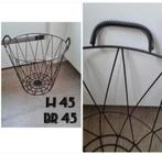 Zwart metalen mand NIEUWSTAAT, Huis en Inrichting, Woonaccessoires | Schalen en Manden, Ophalen of Verzenden, Zo goed als nieuw