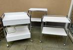 3 vintage verrijdbare medische trolleys, Enlèvement
