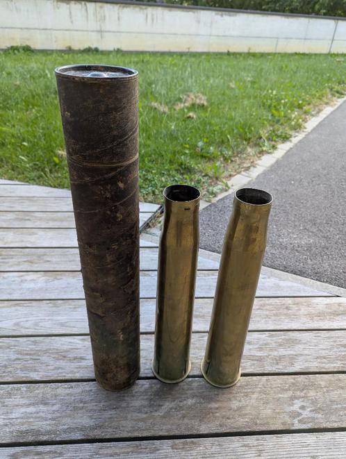 Lot 57mm US ww2, container, douilles, coup complet, Verzamelen, Militaria | Tweede Wereldoorlog, Landmacht, Overige typen, Verzenden