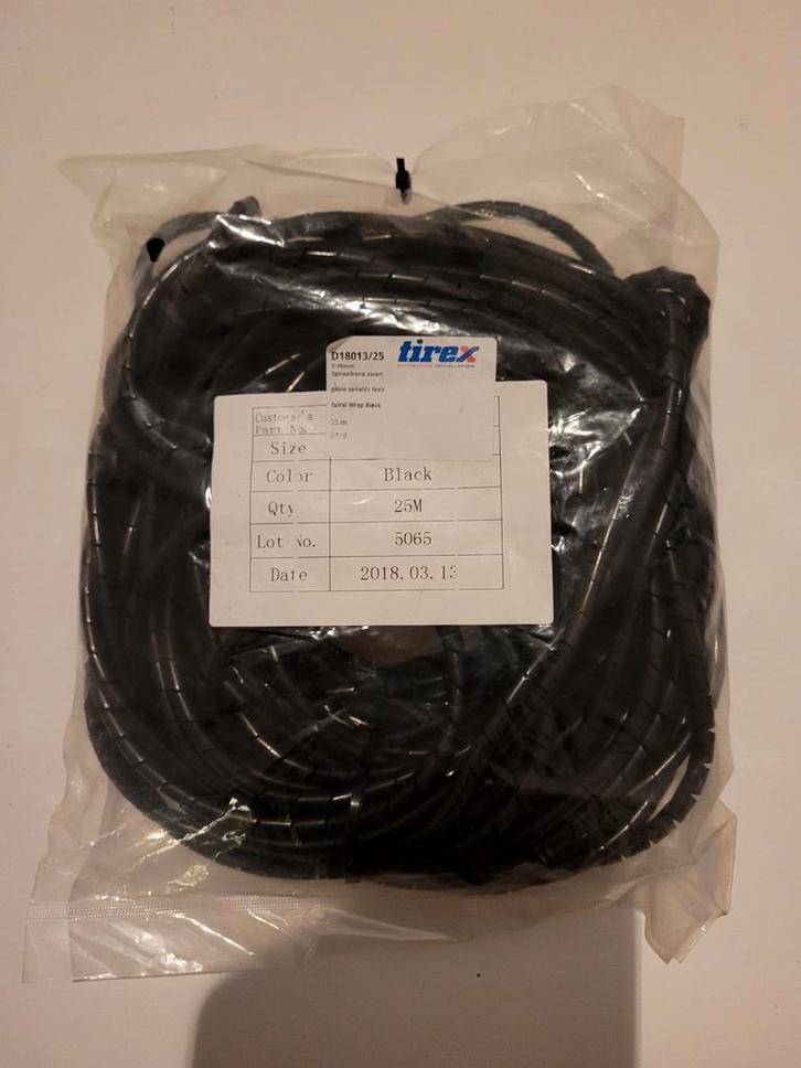 TIREX Gaine spirale noir 25M, Auto diversen, Overige Auto diversen