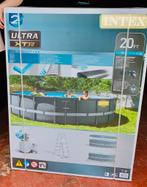 Intex XTR diam 610 x 122 cm + dekzeil sluitsysteem, Tuin en Terras, Gebruikt, Rond, 300 cm of meer, Ophalen
