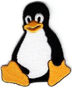 Linux logo stoffen opstrijk patch embleem, Collections, Autocollants, Envoi, Neuf