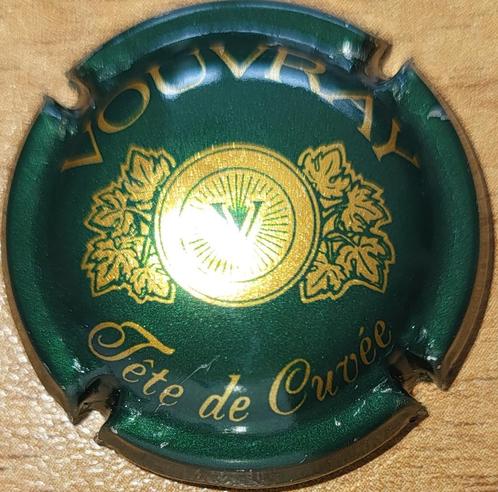 Capsule Crémant de Loire, Cave de VOUVRAY vert & or nr 01, Collections, Vins, Neuf, Vin blanc, France, Enlèvement ou Envoi