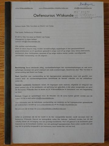 Oefencursus Wiskunde beschikbaar voor biedingen
