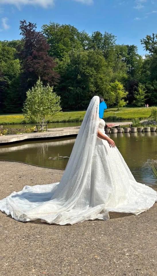 Robe de mariée, Kleding | Dames, Trouwkleding en Trouwaccessoires, Zo goed als nieuw, Trouwjurk, Wit, Ophalen