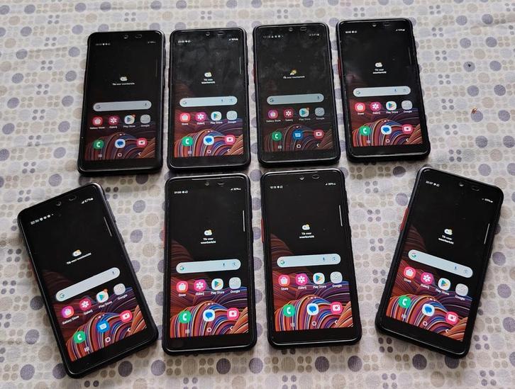 8 x Samsung X cover 5 - 64GB, Télécoms, Téléphonie mobile | Samsung, Utilisé, 64 GB, Noir, Enlèvement ou Envoi
