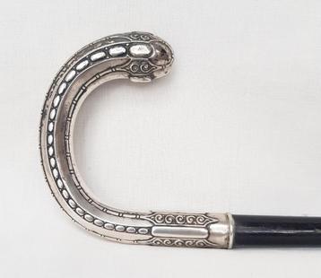 Wandelstok zilver Art Nouveau . beschikbaar voor biedingen