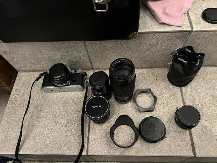 canon ae1+ meerdere lenzen, Audio, Tv en Foto, Fotocamera's Analoog, Gebruikt, Spiegelreflex, Canon, Ophalen of Verzenden