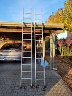 Aluminium ladder, Doe-het-zelf en Bouw, Ladders en Trappen, Ophalen, Gebruikt, Ladder, Opvouwbaar of Inschuifbaar