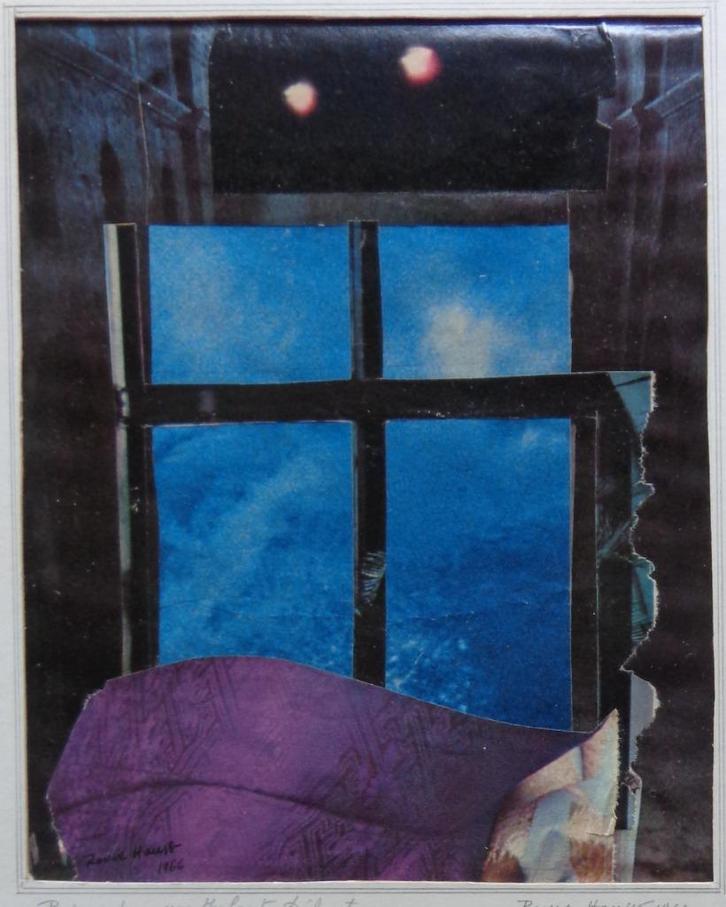 ROUVE HAUSER / INFANTE DEFUNTE / COLLAGE / 42x34cm / SIG, Antiek en Kunst, Kunst | Schilderijen | Modern, Ophalen of Verzenden