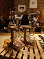 2 Kwak glazen met houder, Verzamelen, Ophalen, Gebruikt, Bierglas