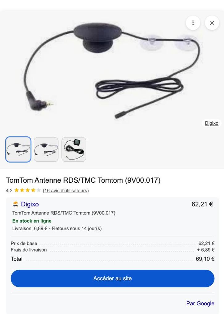 antenne navigateur Tomtom, Autos : Divers, Navigation de voiture, Utilisé, Enlèvement ou Envoi