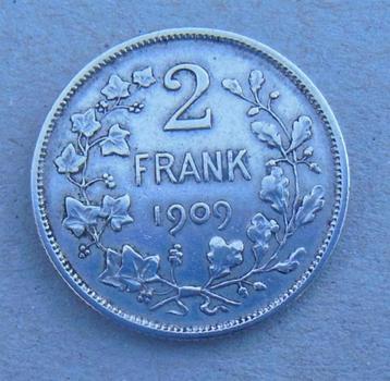 1909 2 Frank Léopold 2 argent 
