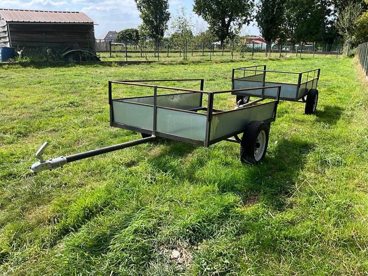 dubbele Aanhangwagen 750kg, Auto diversen, Aanhangers en Bagagewagens, Gebruikt