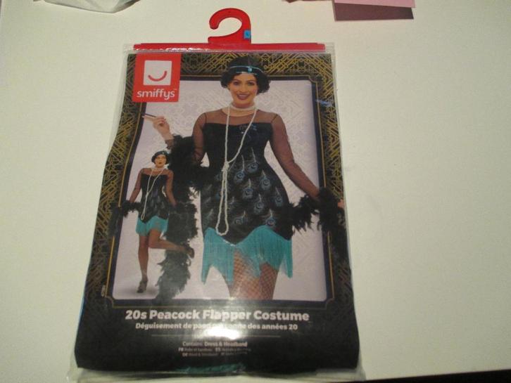 carnaval Gatsby kleed pauwmotief nieuw, Hobby & Loisirs créatifs, Articles de fête, Neuf, Costume, Enlèvement ou Envoi