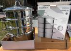 berghoff steamer set, Huis en Inrichting, Keuken | Potten en Pannen, Inductieplaat, Aluminium, Zo goed als nieuw, Ophalen