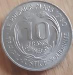 GUINEA : SCHAARSE 10 FRANCS 1962 EDGE inscr. Pos A KM 6  UNC, Postzegels en Munten, Munten | Afrika, Ophalen of Verzenden, Guinee