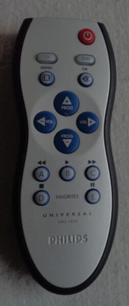 Télécommande universelle PHILIPS SRU1020 TV DVD UNIVERSA, TV, Hi-fi & Vidéo, Télécommandes, Utilisé, DVD, TV, Enlèvement ou Envoi