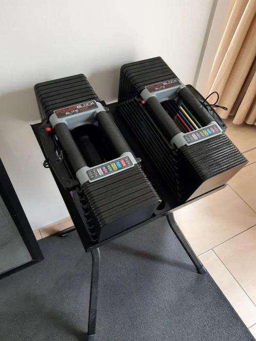 elite exp powerblocks, Sport en Fitness, Fitnessmaterialen, Zo goed als nieuw, Halterset, Armen, Borst, Buik, Rug, Ophalen