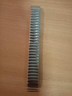 rekbaar stalen polsband 15cm horlogebandje breedte 1,8cm, Handtassen en Accessoires, Horloges | Heren, Overige merken, Staal, Staal