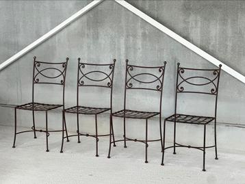 Marrokaanse stoelen, smeedijzer, set van 4 beschikbaar voor biedingen