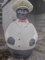 Antieke gietijzeren spaarpot zwarte chef kok/bakker 1920XXL, Verzamelen, Spaarpotten, Ophalen of Verzenden, Gebruikt, Overige materialen