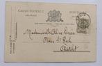 Oude postkaart uit Thuin uit 1907, Verzenden, Voor 1920, Gelopen