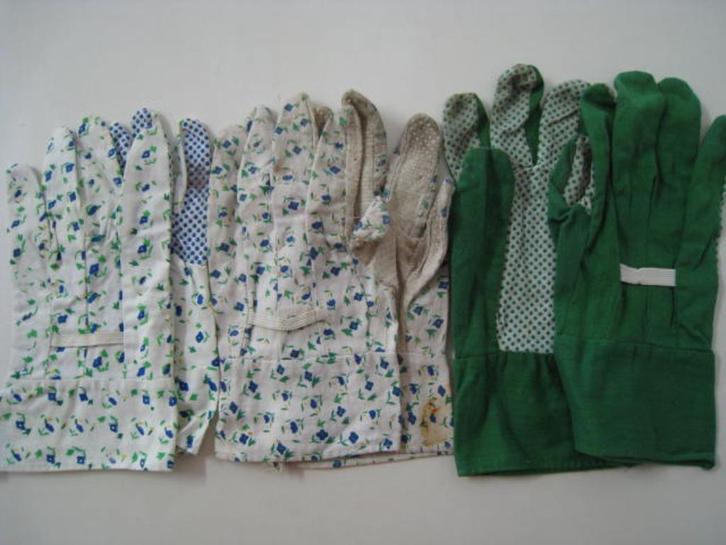 3 paar lichte tuinhandschoenen, met noppen aan binnenzijde, Tuin en Terras, Werkkleding, Handschoenen, Ophalen