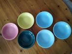 6 diepe borden BOCH - pastel, Antiek en Kunst, Ophalen of Verzenden