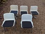 5 chaises de bureau Tecno (années 1970), Enlèvement, Utilisé, Blanc