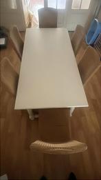 Gratis tafel en 6 stoelen, Huis en Inrichting, Tafels | Eettafels, Ophalen, Gebruikt, 50 tot 100 cm, Vijf personen of meer