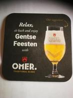 bierkaartje OMER - GENTSE FEESTEN bier viltje SOUS BOCK, Verzamelen, Nieuw, Viltje(s), Ophalen