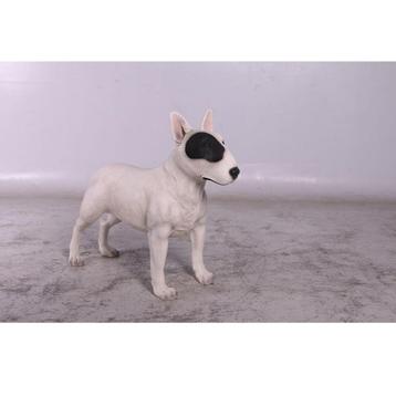 	 Statue Bull Terrier - Blanche longueur 85 cm