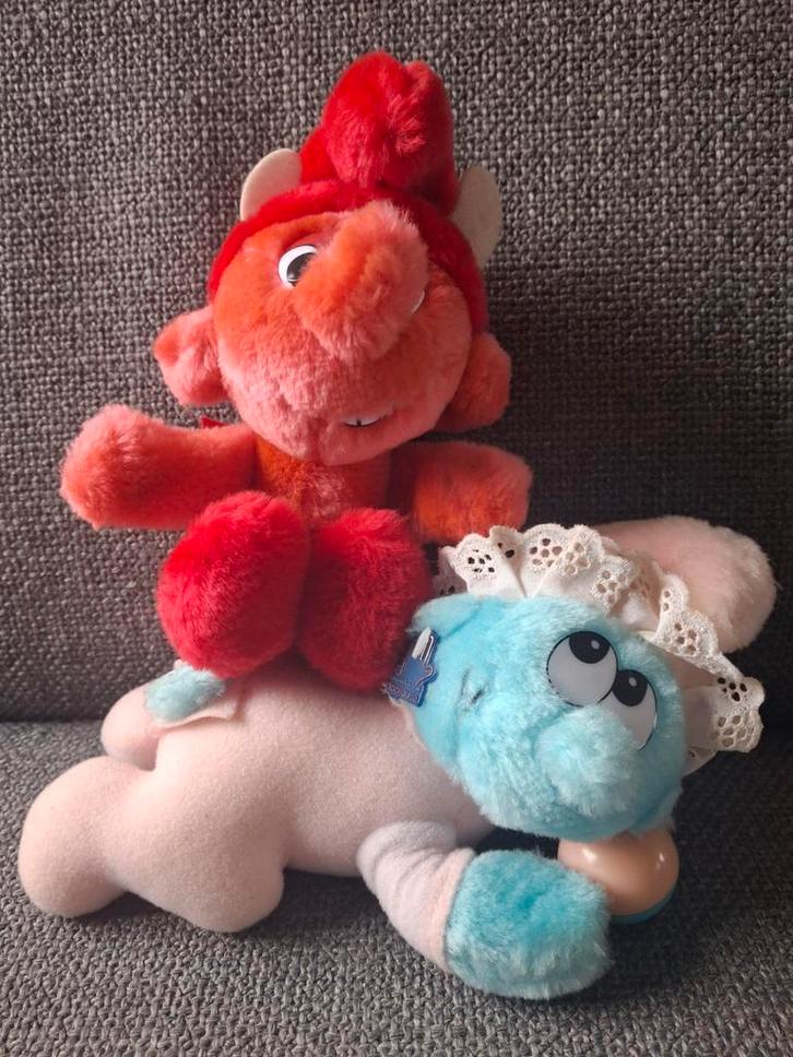 2 jouets Schtroumpfs vintage, Collections, Schtroumpfs, Utilisé, Bébé Schtroumpf, Enlèvement ou Envoi