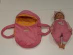 Babypop + reiswieg + extra kledingset, Kinderen en Baby's, Ophalen, Zo goed als nieuw, Babypop