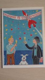Carte postale  Tintin & Peynet, Collections, Personnages de BD, Comme neuf, Tintin, Image, Affiche ou Autocollant, Enlèvement ou Envoi