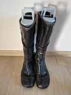 Zwarte hoge lederen laarzen (maat 40), Kleding | Dames, Schoenen, Hoge laarzen, Zwart, Ophalen of Verzenden, Gedragen