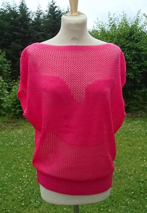 top/tuniek gebreid/ gehaakt gaatjes konijn fel roos TU Nieuw, Kleding | Dames, Topjes, Nieuw, Maat 38/40 (M), Roze, Korte mouw