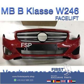 W246 B Klasse Facelift voorbumper compleet 2012-2018 rood MB beschikbaar voor biedingen