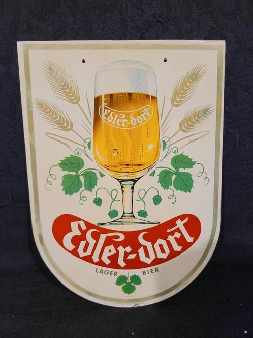 carton publicitaire bière edler-dort collection, Collections, Marques & Objets publicitaires, Comme neuf, Panneau publicitaire